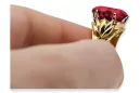 Ring Vintage craft Ruby 8K žluté zlato vrc029x-rb Art Deco